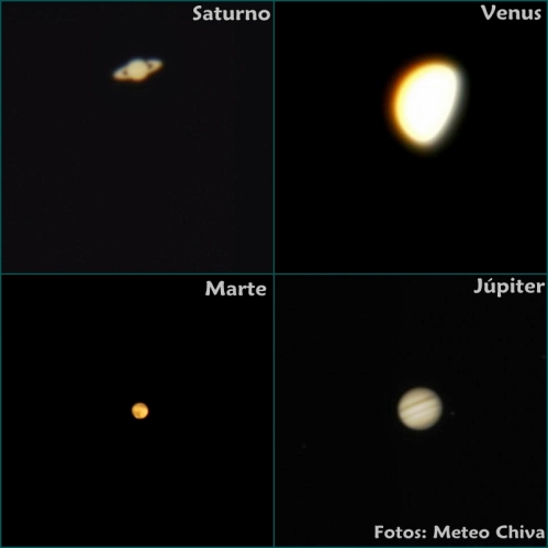 Júpiter, Marte, Saturno y Venus captados anoche por Meteo Chiva (Víctor Marzo)