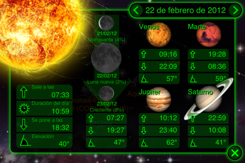 Observaciones planetarias para éstos días por www.astromallorca.org