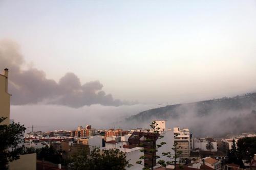 Vista del humo y nieblas del incendio desde Buñol - Manuel Cervera